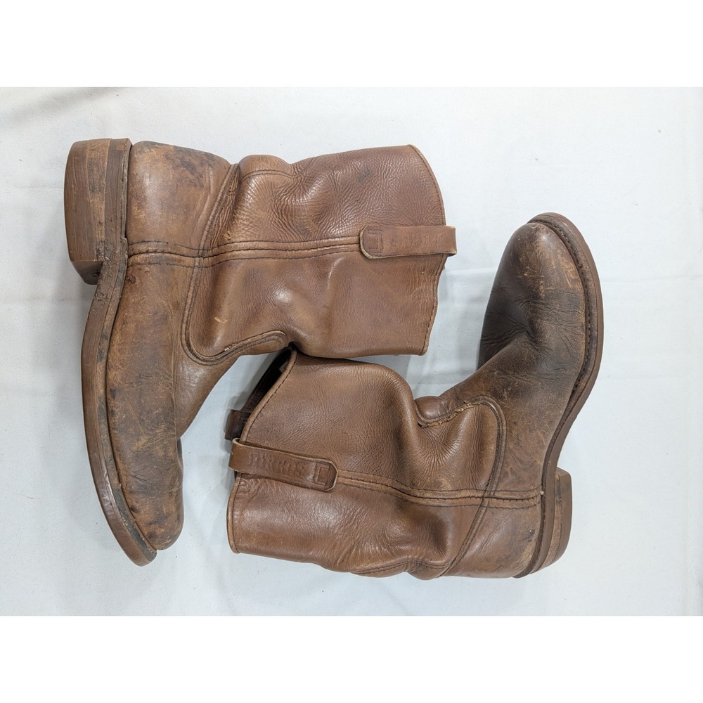 RED WING SHOES PECOS 1155 PULL ON LEATHER BOOTS, MEN's US SIZE 9D MADE IN USA - Picture 6 of 9